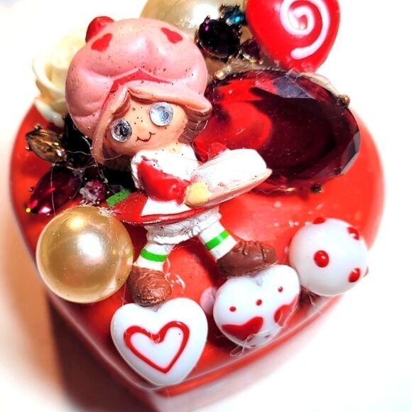 Wendy GellHeart Container Strawberry Short cake and jewels.